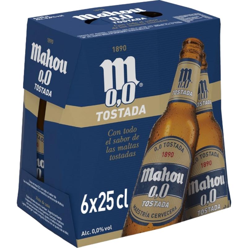 CERVEZA MAHOU 0.0 TOSTADA BOT/25.CL.P/6.UD