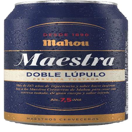 CERVEZA MAHOU MAESTRA-7.5% LATA 33.CL.