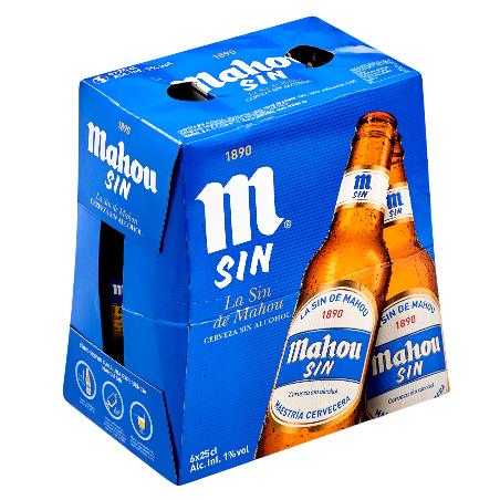 CERVEZA MAHOU S/ALCOH. BOT/25 CL.P/6.UD.