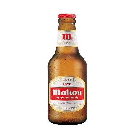 CERVEZA MAHOU 5***** BOTELLA 33 CL.UD. (OJO)