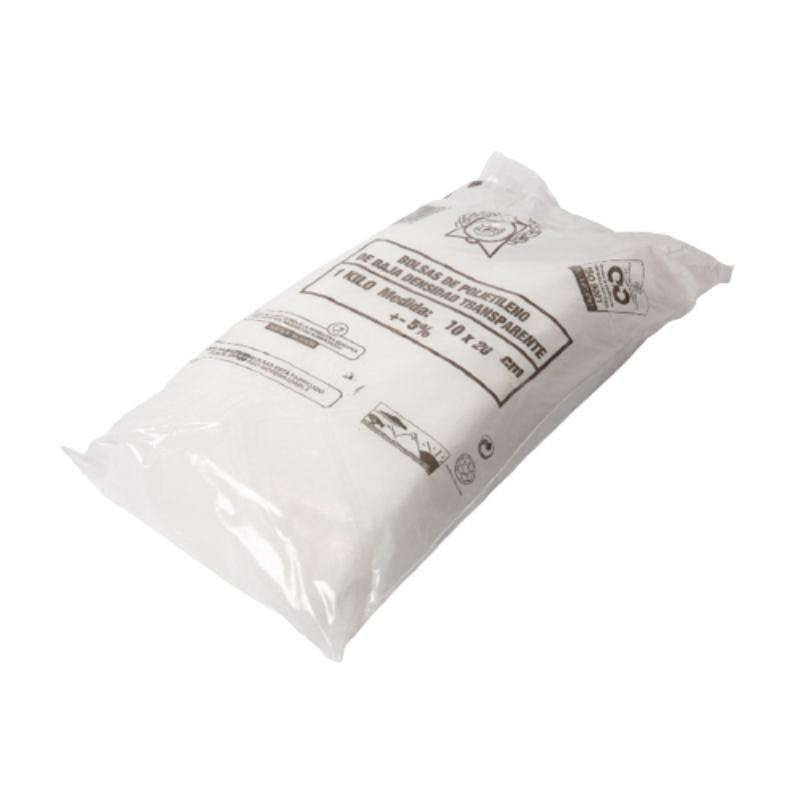 BOLSA MERCADO TRANSP.10X20 PAQUETE 1 KG.