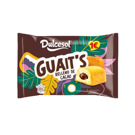 DULCESOL GUAIT´S RELL.CACAO P/3 UDS 135GR (1€)