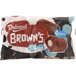 DULCESOL BROWN´S RELLENO NATA P/3 UD 1€