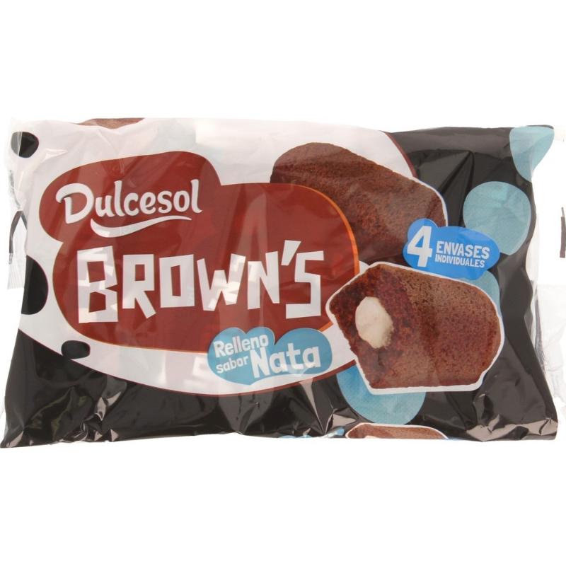 DULCESOL BROWN´S RELLENO NATA P/3 UD 1€