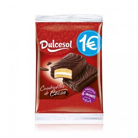 DULCESOL CUADRADITOS CACAO 4 UDS P/152 GR 1€