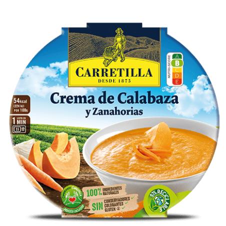 CREMA CARRETILLA CALABAZA Y ZANAHORIA P/350 GR