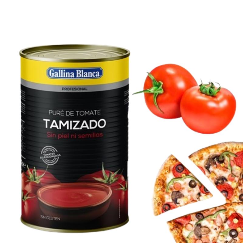 TOMATE TAMIZADO PURE GALLINA BLANCA LATA 4 KG.