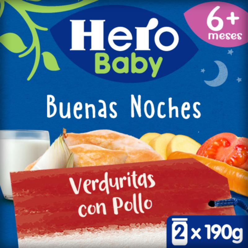 POTITO HERO B/NOCHE POLLO C/VERDURAS P/2.UD