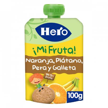 HERO NANOS NARANJA, PLATANO, GALLETA B/100 GR