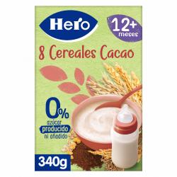 PAPILLA HERO 8 CEREALES CACAO 0% PAQUETE 340 GR