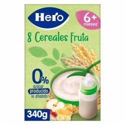 PAPILLA HERO 8 CEREALES Y FRUTA 0% PAQUETE 340 GR