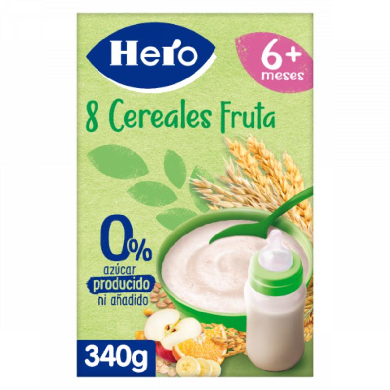 PAPILLA HERO 8 CEREALES Y FRUTA 0% PAQUETE 340 GR