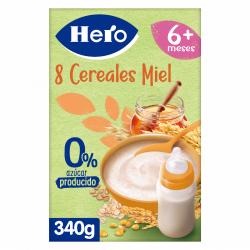 PAPILLA HERO 8 CEREALES C/MIEL 0%  PAQUETE 340 GR