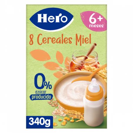 PAPILLA HERO 8 CEREALES C/MIEL 0%  PAQUETE 340 GR