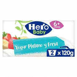 HERO YOGUR NATURAL FRESA PLATANO P/2X120 GR