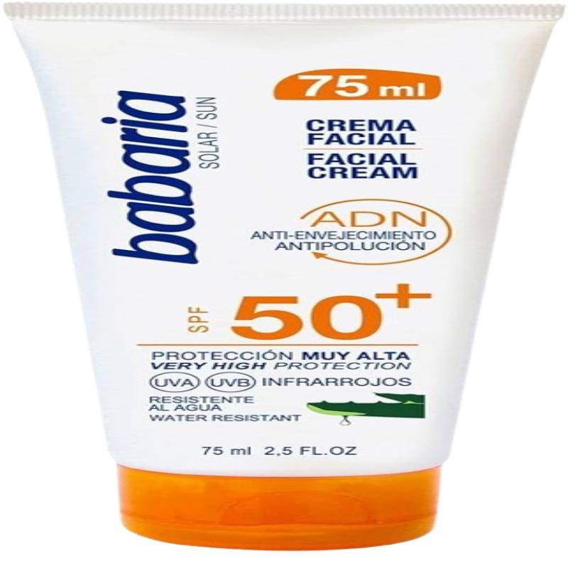 SOL CREMA FACIAL BABARIA ANTIARRUG ALOE F-50+ 75ML