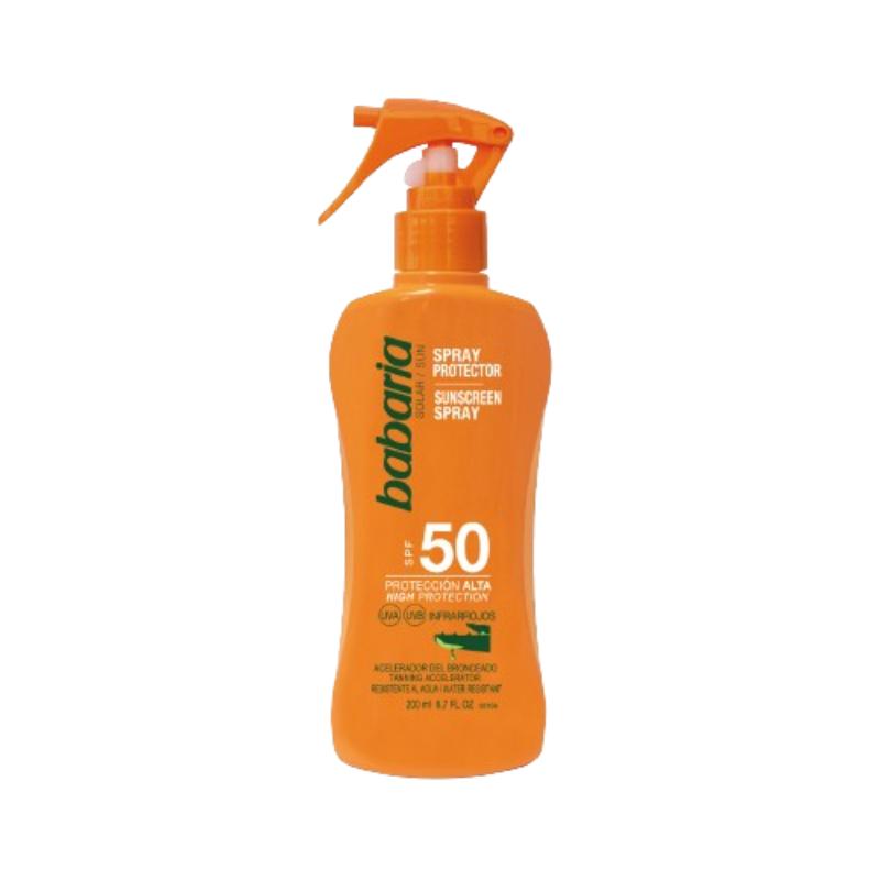 SOL BRONCEADOR BABARIA ALOE F-50  PIST/200ML+ AFT