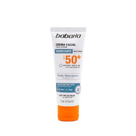 SOL CREMA FACIAL BABARIA AC/HIALURONICO F-50+ 75ML