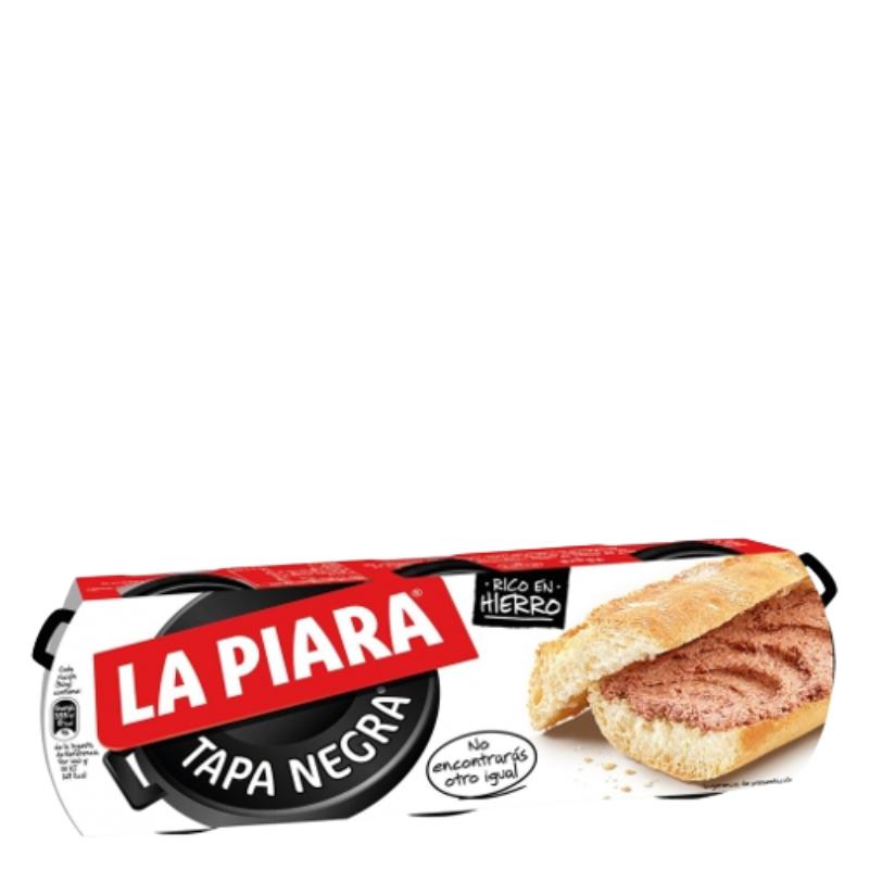 PATE LA PIARA HIGADO CERDO T/NEGRA 75GR PACK-3U+