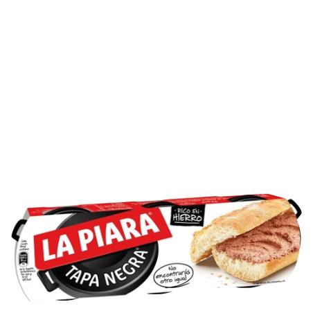 PATE LA PIARA HIGADO CERDO T/NEGRA 75GR PACK-3U+