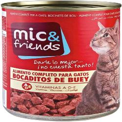 COMIDA GATO MIC&FRIENDS BUEY L/415 GR