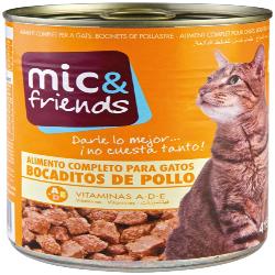 COMIDA GATO MIC&FRIENDS POLLO L/415 GR