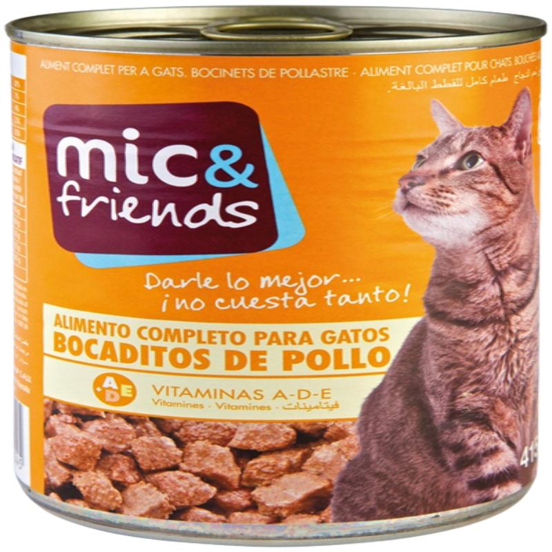COMIDA GATO MIC&FRIENDS POLLO L/415 GR