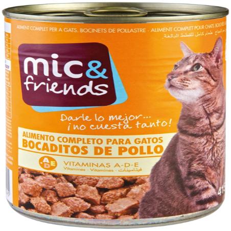 COMIDA GATO MIC&FRIENDS POLLO L/415 GR