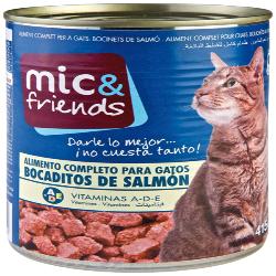 COMIDA GATO MIC&FRIENDS SALMON L/415 GR