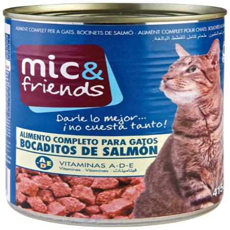 COMIDA GATO MIC&FRIENDS SALMON L/415 GR
