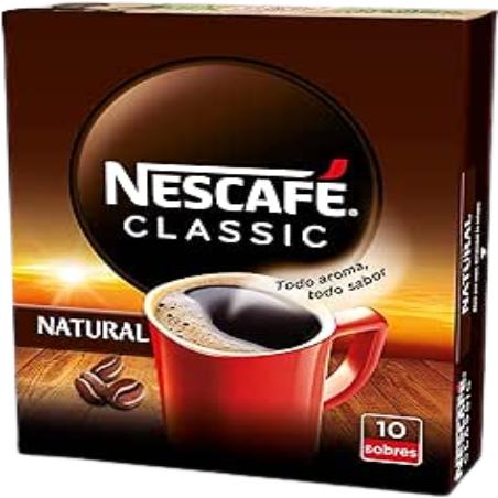 CAFE NESCAFE NATURAL CLASSIC ESTUCHE 10 SOBRES