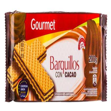 GALLETAS GOURMET BARQUILLO CHOCO P/200 GR