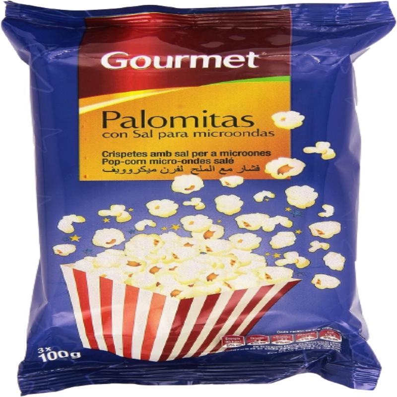 PALOMITAS GOURMET MICRO PUNTO SAL 90 GR PACK-3 UD