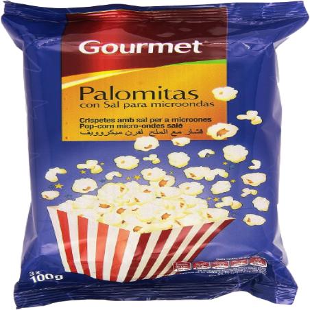 PALOMITAS GOURMET MICRO PUNTO SAL 90 GR PACK-3 UD