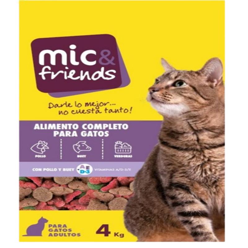 COMIDA GATO MIC&FRIENDS POLLO-BUE-VERDURAS SACO 4K