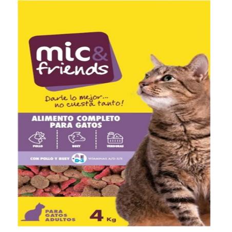 COMIDA GATO MIC&FRIENDS POLLO-BUE-VERDURAS SACO 4K