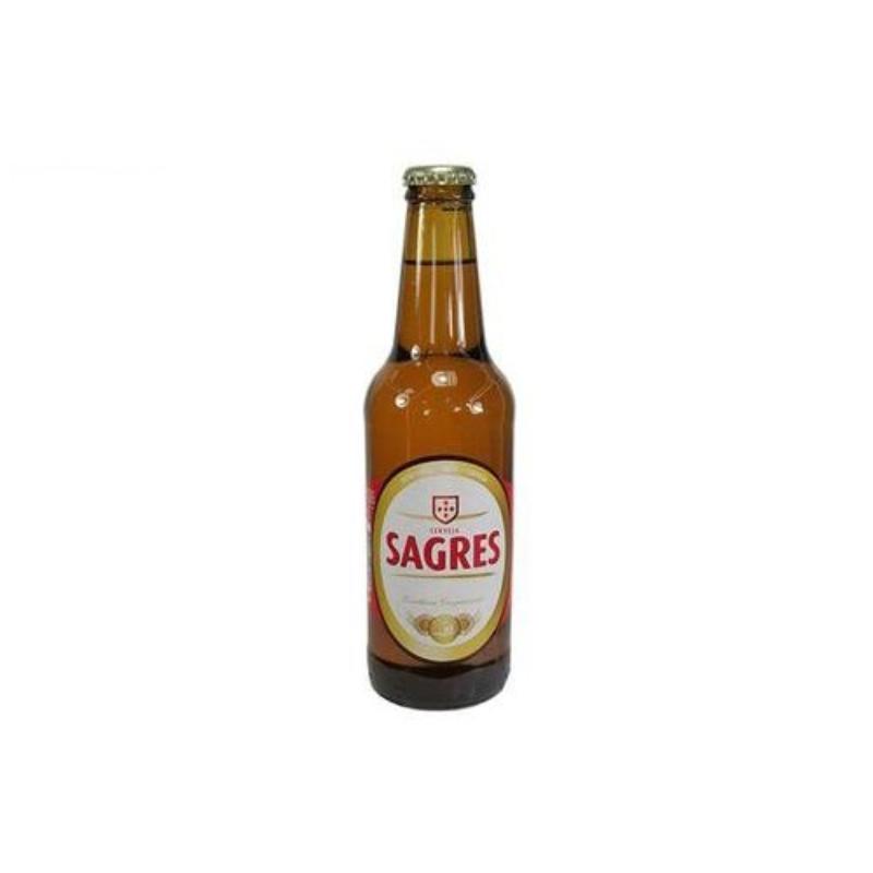 CERVEZA SAGRES-PORTUGAL BOTELLIN/33.CL