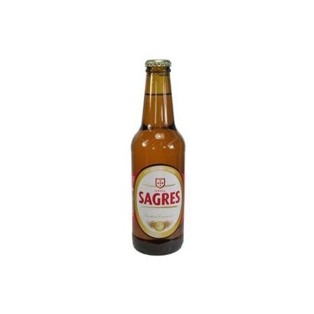 CERVEZA SAGRES-PORTUGAL BOTELLIN/33.CL