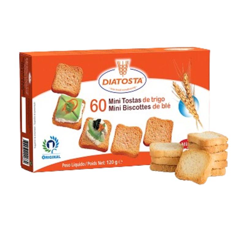 BISCOTTE/MINI TOSTA RECT.DIATOSTA 120.GR (60UD)