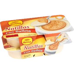 POSTRES REINA NATILLAS C/GALLETA 125GR PACK-4UD