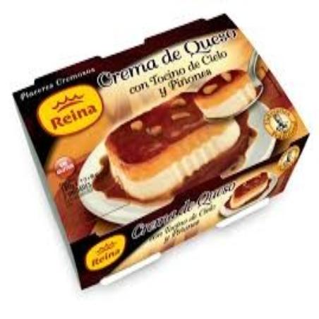 POSTRES REINA CREMA DE QUESO Y PIÑONES  PACK-2UD