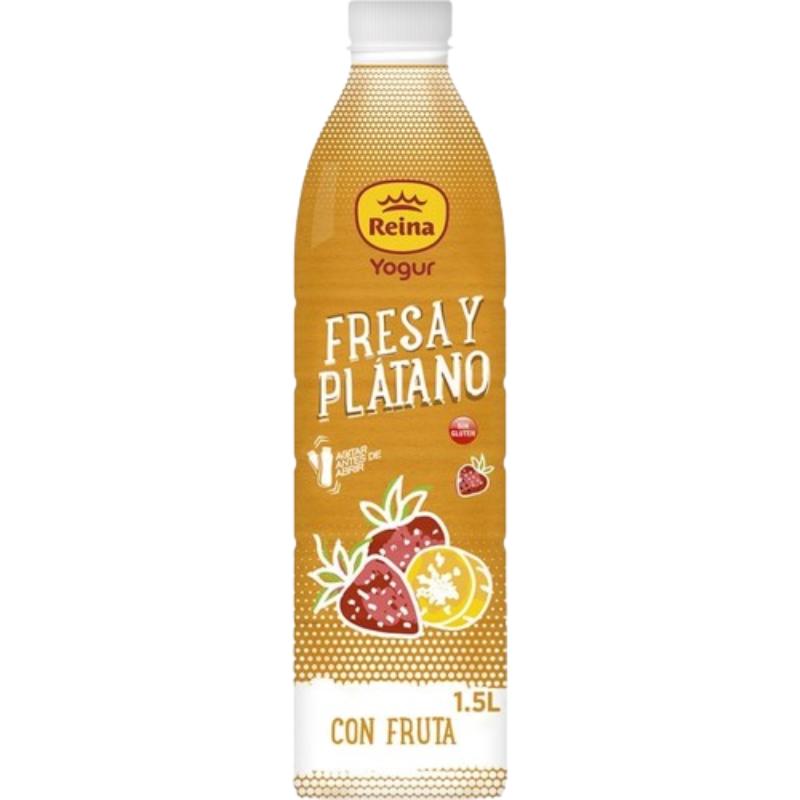 POSTRES REINA YOGUR LIQUIDO FRESA-PLATANO 1,5L
