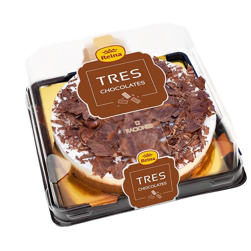 TARTA REINA TRES CHOCOLATES 12 RACIONES