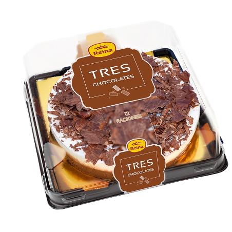 TARTA REINA TRES CHOCOLATES 12 RACIONES