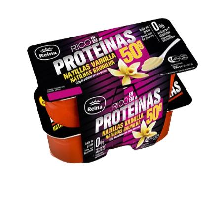 POSTRES REINA PROTEINA NATILLAS VAINILLA PACK-4 UD