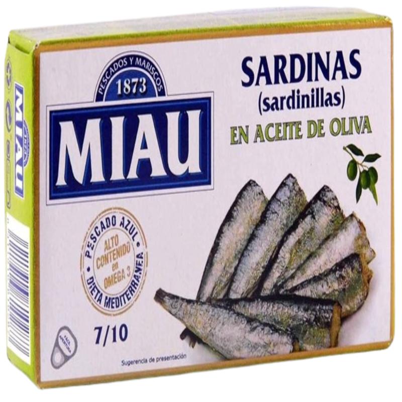SARDINILLAS MIAU A/OLIVA 6/10  L/60GR