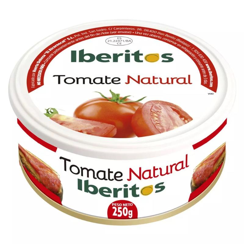 TOMATE IBERITOS NATURAL  L/250 GR