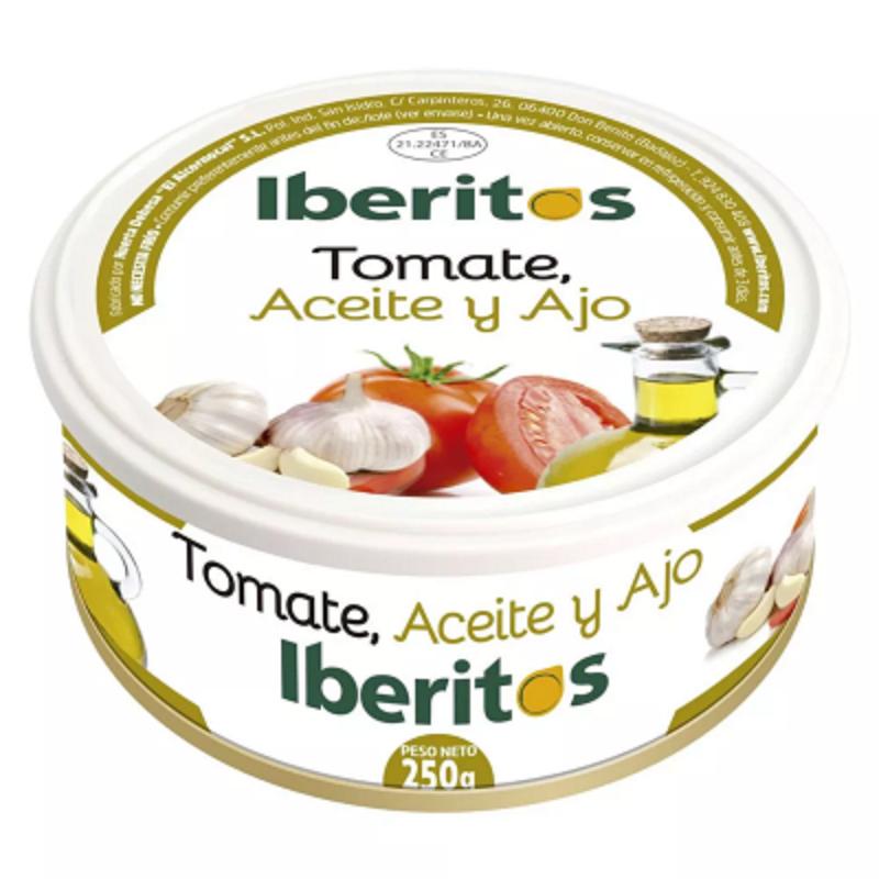TOMATE IBERITOS ACEITE + AJO  L/250 GR