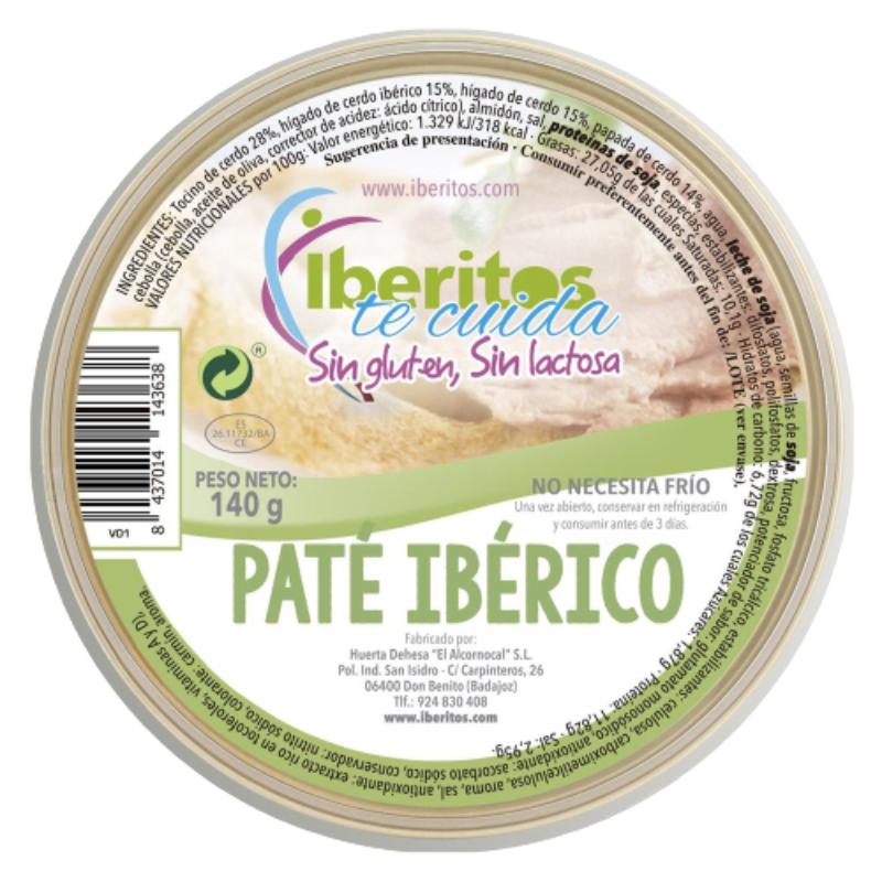 PATE IBERITOS IBERICO S/GLUTEN/LACTOSA L/140GR