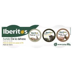 PATE IBERITOS SURTIDO DE LA DEHESA 23G PACK-3 UD